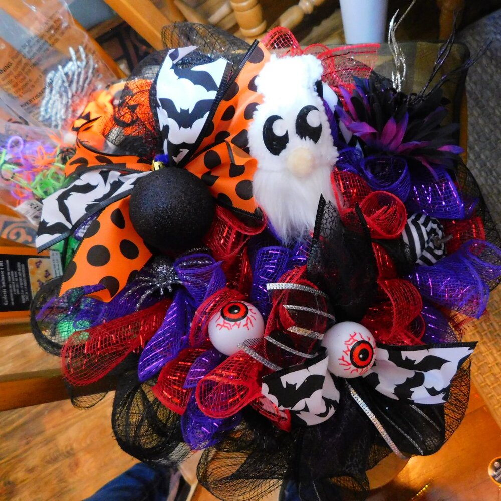 Halloween ghost wreath